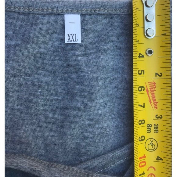 Long Sleeve Tie front Shirt Top Gray size large - Picture 3 of 3